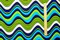 Blue-Green-Multi Poly Stretch Abstract Printed Jersey Knit Fabric By the Yard